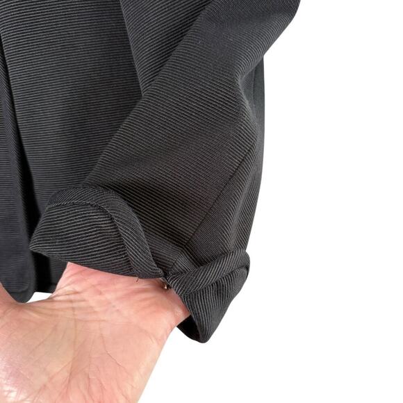 Talbots The Grace Fit Double Breasted Ribbed Blazer Jacket Cotton Silk Black, 14 - Picture 9 of 12